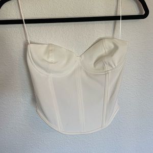 BRAND NEW Zara Corset Top White